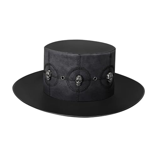 rockible Steampunk-Zylinder, Kopfbedeckung, Pestdoktor-Hut, Jazz-Hut für Punk, Cosplay, Halloween, Rave von rockible