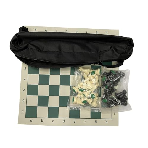 rockible Tragbares Schachspiel, zusammenklappbares Schachspielset, mit Reisetasche zur Aufbewahrung, Schachspiel, Turnierschachspiel für den Außenbereich, S von rockible
