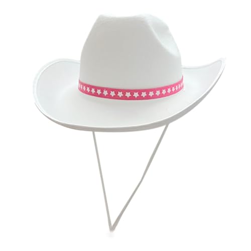 rockible Western-Cowboy-Hut, Sonnenhut, langlebig, für Damen, stilvoll, leicht, Cowboy-Cowgirl-Hut, Sonnenschutzhut für Party, Camping von rockible