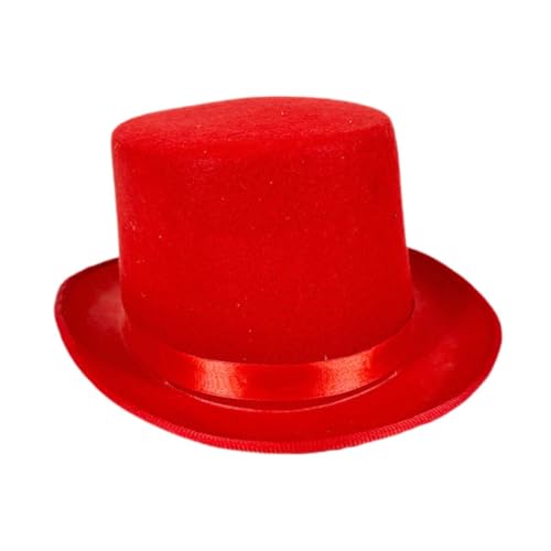 rockible Zylinderhut für formelles Halloween für Bühnenauftritte, Feiertags-Themenpartys, Cosplay, Rot rockible Zylinderhut für formelles Halloween für Bühnenauftritte, Feiertags-Themenpartys, Cosplay, Rot von rockible