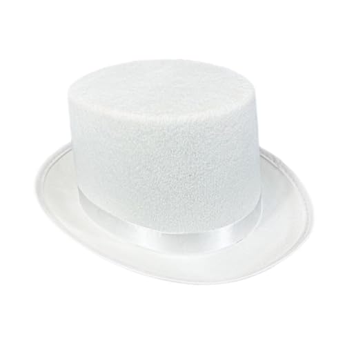rockible Zylinderhut für formelles Halloween für Bühnenauftritte, Feiertags-Themenpartys, Cosplay, Weiß rockible Zylinderhut für formelles Halloween für Bühnenauftritte, Feiertags-Themenpartys, Cosplay, Weiß von rockible