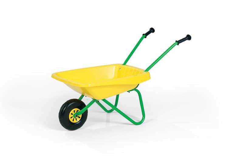 Rolly Toys Kinderschubkarre mit Kunststoffschüssel Schüssel gelb von rolly toys