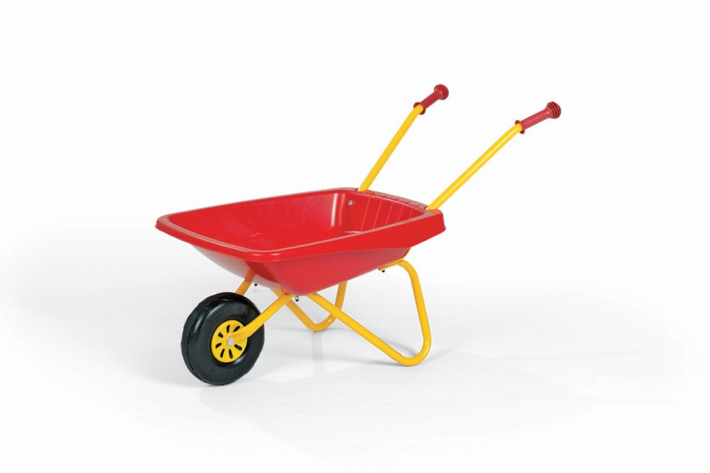 Rolly Toys Kinderschubkarre mit Kunststoffschüssel Schüssel rot von rolly toys