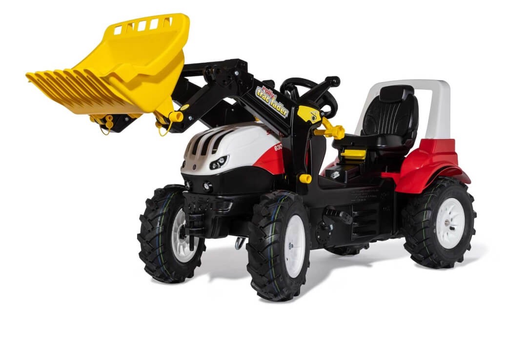Trettraktor Farmtrac Premium II Steyr, mit Lader und Luftbereifung -Tretfahrzeug von rolly toys
