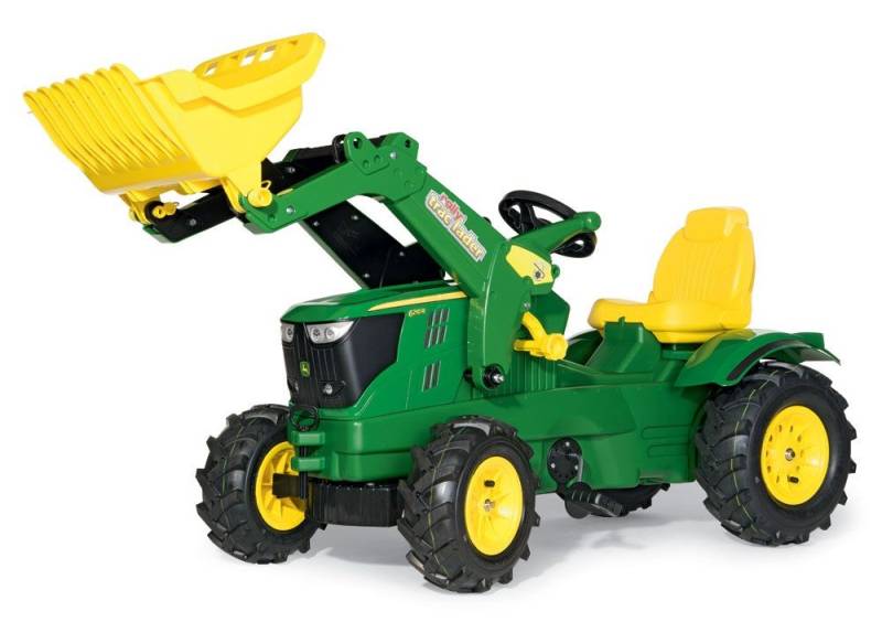 Trettraktor rollyFarmtrac John Deere 6210 R mit Luftbereifung und Lader von rolly toys