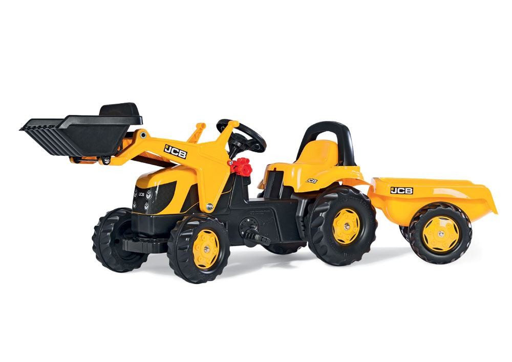 Trettraktor rollyKid JCB, mit Lader und Anhänger von rolly toys