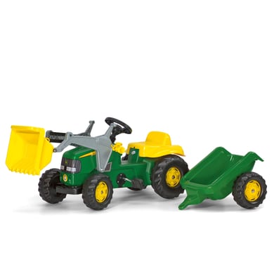 rolly®toys Kindertraktor rollykid John Deere mit Lader und Anhänger von rolly toys