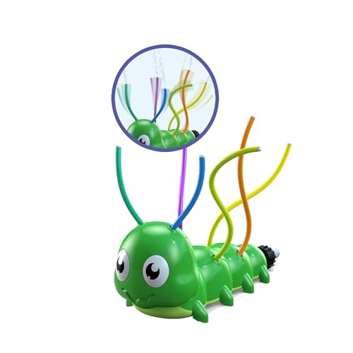 rongweiwang Wasserspielzeug für Kinder und Erwachsene, Gartenbewässerungsspielzeug mit Anschlussmöglichkeit an einen Gartenschlauch, sommerlicher Spritzspaß für Hallenbäder, grüner, Raupe rongweiwang Wasserspielzeug für Kinder und Erwachsene, Gartenbewässerungsspielzeug mit Anschlussmöglichkeit an einen Gartenschlauch, sommerlicher Spritzspaß für Hallenbäder, grüner, Raupe von rongweiwang
