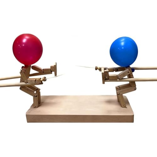 roomoon Luftballon-Bambus-Mann-Schlacht – Handgefertigter Holzzaun, Holz-Bots-Kampfspiel, langlebig, einfach zu installieren, einfach zu bedienen, 30 x 3 mm von roomoon