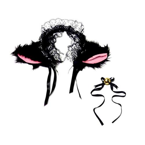 ROSENICE Niedlich Katzenohren Stirnbänder Cosplay Headwear mit kleinen Bell(schwarz) von rosenice