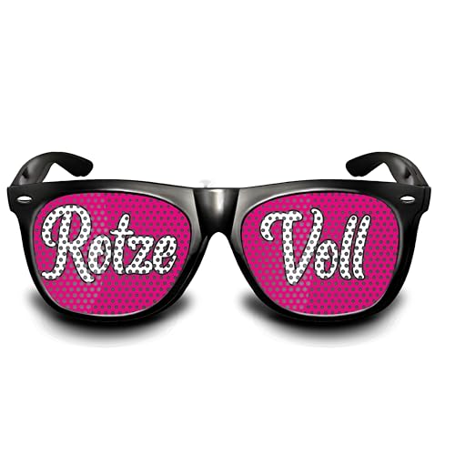 rotzevoll Partybrille Motiv the pink Nerd schwarz I Lustige Festival/Karneval Sonnenbrille I Funbrille für dein Party Kostüm von rotzevoll