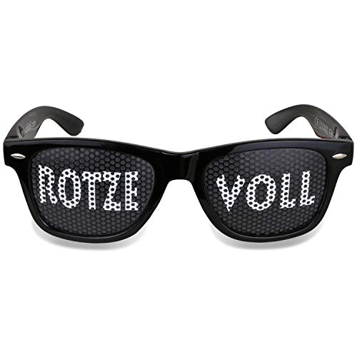 rotzevoll Partybrille Lustige Brille für Fasching/Karneval - Scherzbrille für Deine Nächste Party - Schwarze Sonnenbrille für Kostüme von rotzevoll