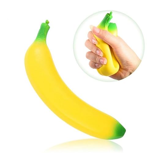 Banane Squishies Spielzeug, Banane Stress Spielzeug Stretchy, Simulierte Banane, Stressabbau-Fidget-Spielzeug, Obst-Drückspielzeug, Party-Gefälligkeiten für Kinder Spielzeug Relief Banane (2pcs) von routinfly