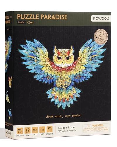 ROWOOD 200 Teile Puzzle für Erwachsene Kinder, Eulen, herausforderndes Spiel, Lernspielzeug, Puzzle Geschenke für Frauen Männer ROWOOD 200 Teile Puzzle für Erwachsene Kinder, Eulen, herausforderndes Spiel, Lernspielzeug, Puzzle Geschenke für Frauen Männer von rowood