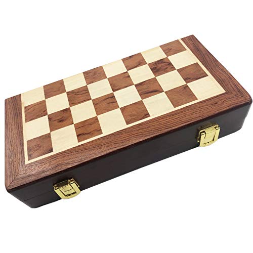 Schachspiel aus Holz, luxuriös, für Kinder und Erwachsene, groß, faltbar und tragbar, für Reisen von rparty