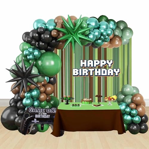 Geburtstags Luftballons Bogen Girlanden Set Pixel Latexballons Folienballons Party Dekorationen Spiel Party Zubehör Geburtstags Luftballons Bogen Girlanden Set Pixel Latexballons Folienballons Party Dekorationen Spiel Party Zubehör von ruhoup