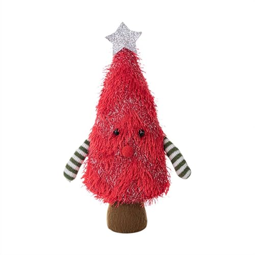rujjftsy Weihnachtsbaum-Plüschpuppe Ornament, Weihnachtsbaum-förmige Sammlerpuppe, niedliche Plüsch-Weihnachtsbäume Puppen, weiche Bäume, Design-Figur, Puppen, Desktop-Dekoration für Zuhause, Büro von rujjftsy