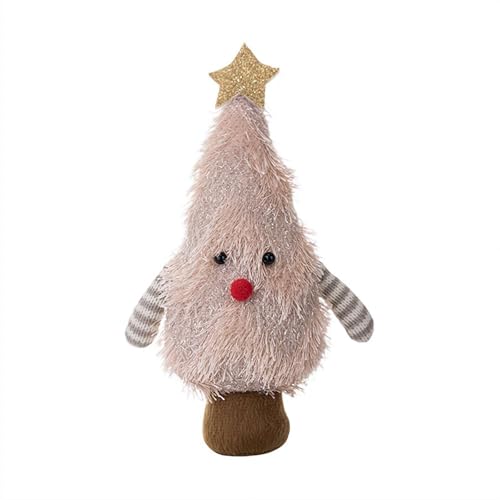 rujjftsy Weihnachtsbaum-Plüschpuppe Ornament, Weihnachtsbaum-förmige Sammlerpuppe, niedliche Plüsch-Weihnachtsbäume Puppen, weiche Bäume, Design-Figur, Puppen, Desktop-Dekoration für Zuhause, Büro von rujjftsy