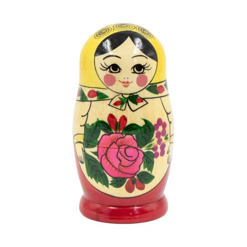 Semenovskaya Matröschka Matroschka Babuschka Matrjoschka 5 Steckpuppen 11cm - Holzpuppe Матрёшка rospis von rukauf