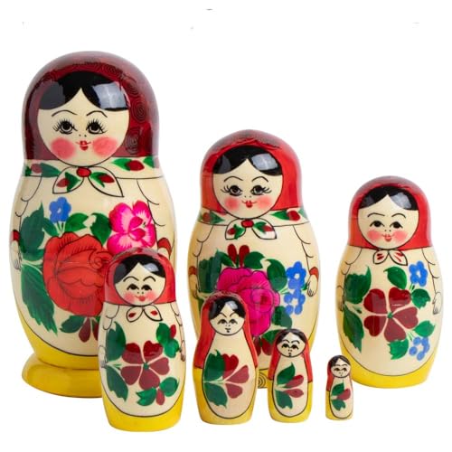 rukauf Semenovskaya Matröschka Matroschka Babuschka Matrjoschka 7 Steckpuppen 16cm - Holzpuppe Матрёшка rukauf Semenovskaya Matröschka Matroschka Babuschka Matrjoschka 7 Steckpuppen 16cm - Holzpuppe Матрёшка von rukauf