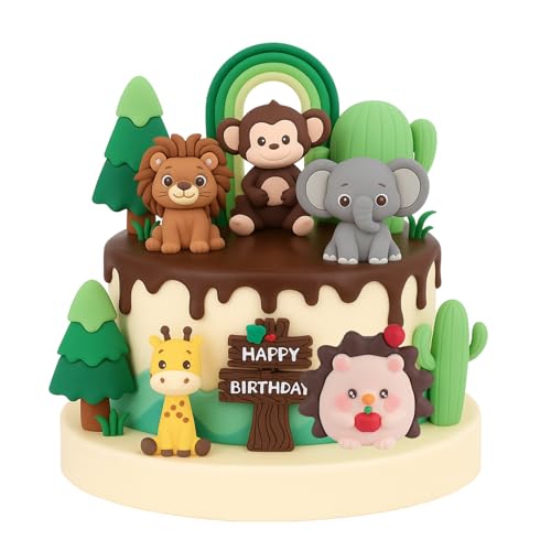 Der Dschungel Tiere Kuchen deko Dschungel Geburtstag Deko, Dschungel Themed Tortendeko für Party Kinder Mädchen Baby Der Dschungel Tiere Kuchen deko Dschungel Geburtstag Deko, Dschungel Themed Tortendeko für Party Kinder Mädchen Baby von runpeak
