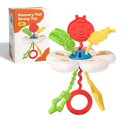 Silikon Zugschnur Baby Spielzeug – Montessori Spielzeug Baby für unterwegs und zuhause, Sensorisches Ziehspielzeug ab 6 Monaten, Babyspielzeug für Flugzeug, Auto und Kinderwagen Silikon Zugschnur Baby Spielzeug – Montessori Spielzeug Baby für unterwegs und zuhause, Sensorisches Ziehspielzeug ab 6 Monaten, Babyspielzeug für Flugzeug, Auto und Kinderwagen von runpeak