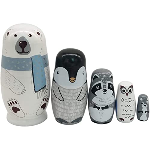 Hölzerne russische Nistpuppen, 5pcs / Set niedliche Matryoshka Polar bären Penguin owl -Puppen, pädagogisches Lernen Kinderspielzeug zum Geburtstag, Weihnachten, Geschenk, Wohndekorationen Hölzerne russische Nistpuppen, 5pcs / Set niedliche Matryoshka Polar bären Penguin owl -Puppen, pädagogisches Lernen Kinderspielzeug zum Geburtstag, Weihnachten, Geschenk, Wohndekorationen von rupusiner