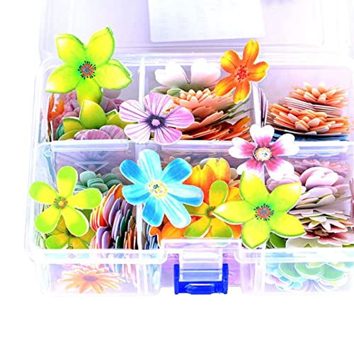 Klebstoff essbares Reispapier, 100 Stück Blumenform Kuchen Backdekoration, essbare Blume für Kuchen Topper Dekor Hochzeitsfeier Cupcake Food Dekorationen, Papier von rupusiner