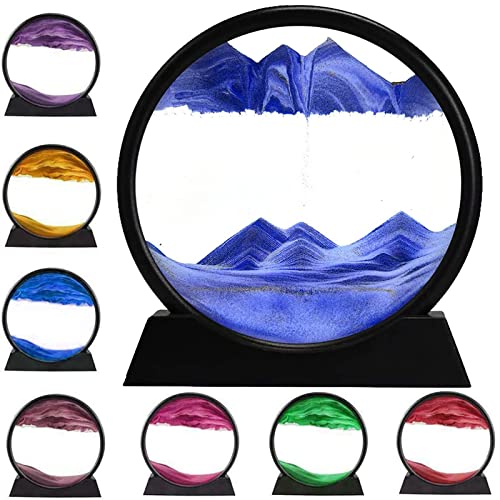 rysnwsu 3D Dynamische Sandkunst Flüssige Bewegung, Bewegliche Sandkunst-Bild Rund Glas 3D Tiefsee Sandlandschaft in Bewegung Display Fließender Sand Rahmen Entspannende Desktop Home Office Work Decor rysnwsu 3D Dynamische Sandkunst Flüssige Bewegung, Bewegliche Sandkunst-Bild Rund Glas 3D Tiefsee Sandlandschaft in Bewegung Display Fließender Sand Rahmen Entspannende Desktop Home Office Work Decor von rysnwsu