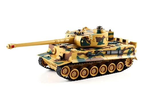 s-idee® 22003 Battle Panzer 99808 KingTiger 1:28 mit integriertem Infrarot Kampfsystem 2.4 Ghz RC R/C Ferngesteuerter Panzer Tank Kettenfahrzeug von s-idee