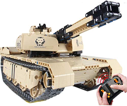 s-idee® 9801 RC Militär Bausteinpanzer mit Fernsteuerung Qihui RC Panzer ferngesteuert Klemmstein Baustein von s-idee