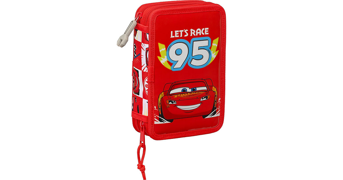 Doppel-Federmäppchen Disney Cars LET'S RACE, befüllt, 28-tlg. rot/weiß Doppel-Federmäppchen Disney Cars LET'S RACE, befüllt, 28-tlg. rot/weiß von safta