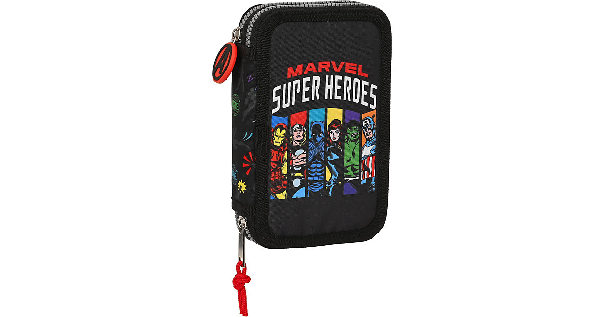 Doppel-Federmäppchen Marvel Avengers SUPER HERO, befüllt, 28-tlg. schwarz Doppel-Federmäppchen Marvel Avengers SUPER HERO, befüllt, 28-tlg. schwarz von safta