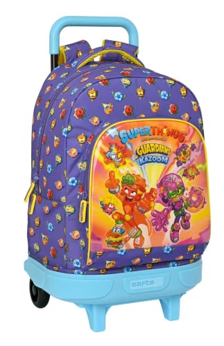 safta 612270918 Rucksack mit Rädern Compact Superthings Guardians of Kazoom 33 x 45 x 22 cm, bunt von safta