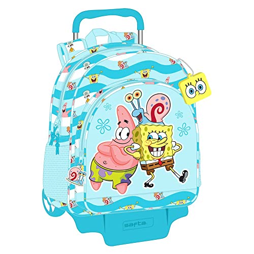 safta 612291313 Rucksack mit Spongebob Stay Positive 33 x 42 x 14 cm, bunt von safta