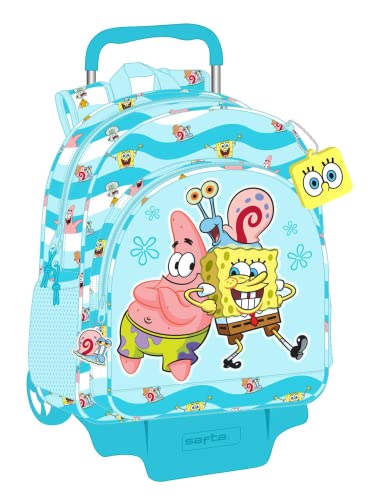 safta 612291313 Rucksack mit Spongebob Stay Positive 33 x 42 x 14 cm, bunt von safta