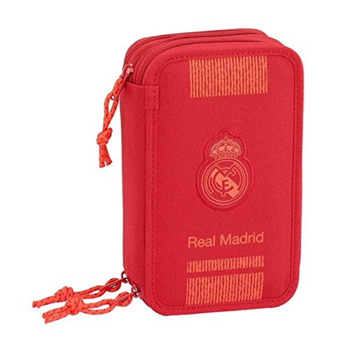 Real Madrid SAFTA PLUMIER Triple 41 pcs Red 12,5x20,5x6, Mehrfarbig (411957057) von Real Madrid
