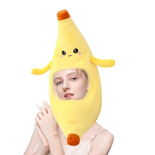 saibunratus Bananenhut-Kostüm, Plüsch, Obst, Cosplay, Kopfbedeckung, Obsthut, Foto-Requisiten für Erwachsene, Party-Kostüm für Halloween, Verkleidung, Cosplay saibunratus Bananenhut-Kostüm, Plüsch, Obst, Cosplay, Kopfbedeckung, Obsthut, Foto-Requisiten für Erwachsene, Party-Kostüm für Halloween, Verkleidung, Cosplay von saibunratus
