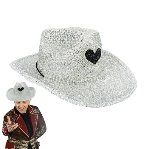 saibunratus Cowgirl-Hut Glitzer | Western Wide Brim Cowgirl Hut Disco - Kostüm Zubehör Cosplay Requisiten für Halloween Geburtstagsfeier saibunratus Cowgirl-Hut Glitzer | Western Wide Brim Cowgirl Hut Disco - Kostüm Zubehör Cosplay Requisiten für Halloween Geburtstagsfeier von saibunratus