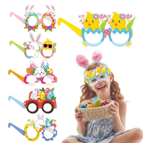 saibunratus Hasenbrille für Kinder, 6 x Küken- -Papierbrillen, Mädchenbrillen für Ostern, Party, Kostüm, Zubehör, Dekorationen saibunratus Hasenbrille für Kinder, 6 x Küken- -Papierbrillen, Mädchenbrillen für Ostern, Party, Kostüm, Zubehör, Dekorationen von saibunratus