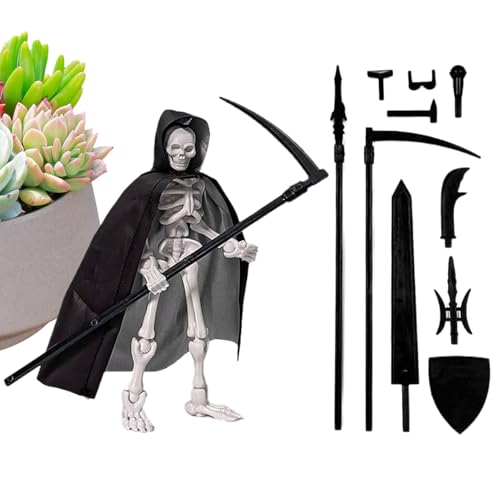 saibunratus Multi-Gelenk-Actionfiguren, Skelett-Modell mit und Umhang, bewegliche Figuren mit Kampfwerkzeug, Montageset für Esstisch saibunratus Multi-Gelenk-Actionfiguren, Skelett-Modell mit und Umhang, bewegliche Figuren mit Kampfwerkzeug, Montageset für Esstisch von saibunratus