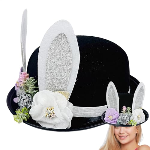 saibunratus Osterhasenhut, Hasenohren Show Hut mit Blumen – Stilvoller weicher Kopfschmuck, Halloween-Kopfbedeckung, Kostüme, Foto-Requisiten für Damen und Herren saibunratus Osterhasenhut, Hasenohren Show Hut mit Blumen – Stilvoller weicher Kopfschmuck, Halloween-Kopfbedeckung, Kostüme, Foto-Requisiten für Damen und Herren von saibunratus