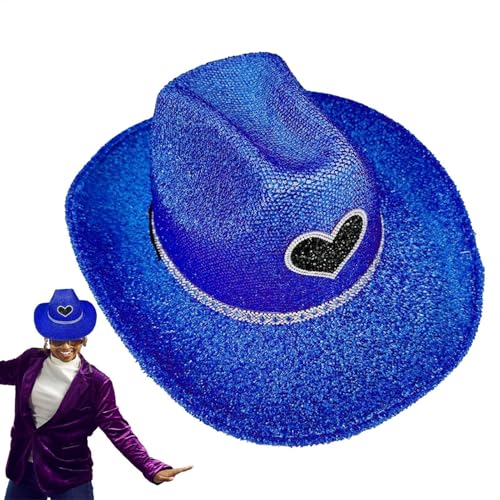 saibunratus Western Cowboyhut | Westernhut breite Krempe funkelnd - Kostümzubehör Cosplay Requisiten für Halloween Geburtstagsfeier von saibunratus