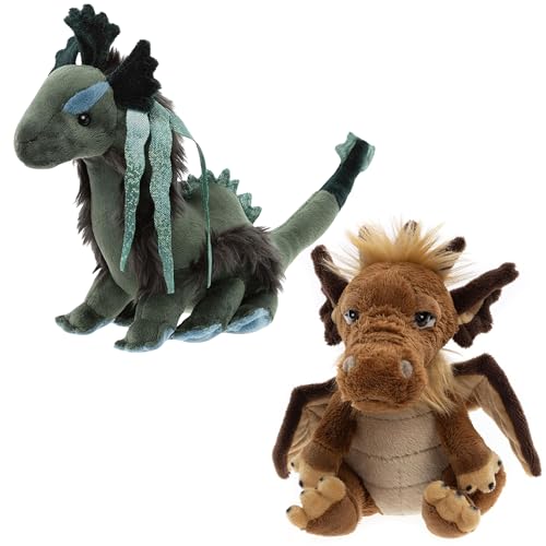 Charlie Bears, Set mit Zwei Kuscheltieren aus der Serie Cuddle Cubs: Drachen Nessie und Landern – Plüschtiere ideal für Kinder (E) von sarcia.eu