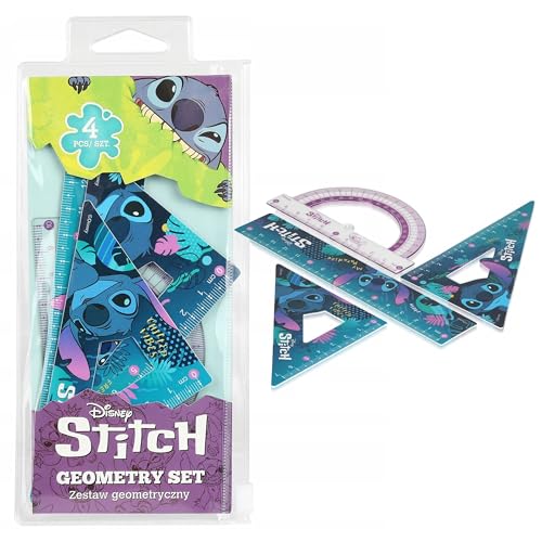 DISNEY Stitch Schulbedarfsset, geometrische Utensilien DISNEY Stitch Schulbedarfsset, geometrische Utensilien von sarcia.eu