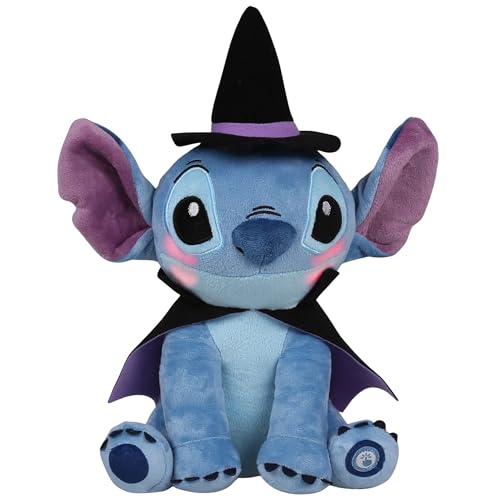 Disney Stitch der Zauberer GROßES Plüschtier, LEUCHTENDES Kuscheltier, Teddybär zu Halloween für Kinder 34 cm (D) von sarcia.eu