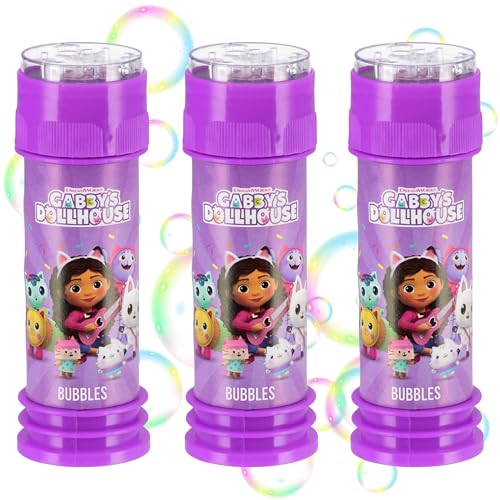 Gabby's Dollhouse Seifenblasen MIT Spiel für Mädchen 55 ml My Bubble, 3 Stück (Gabby's Dollhouse, 3) von sarcia.eu