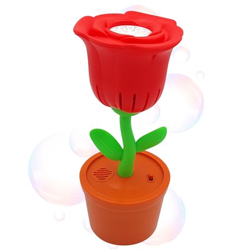 Seifenblasenmaschine, Seifenblasenrose + 80ml Flüssigkeit, LED Licht Seifenblasenmaschine für Geburtstag Party Hochzeit Seifenblasen Maschine für Kinder Blasenmaschine (0910) von sarcia.eu