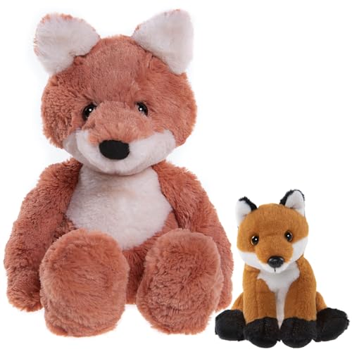 sarcia.eu Charlie Bears, Set mit Zwei Kuscheltieren aus den Serien Bear&Me und Cuddle Cubs, Fuchs – ideal für Babys und Kinder (B) von sarcia.eu