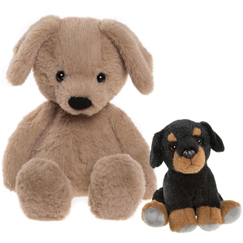 sarcia.eu Charlie Bears, Set mit Zwei Kuscheltieren aus den Serien Bear&Me und Cuddle Cubs, Hund – ideal für Babys und Kinder (G) von sarcia.eu